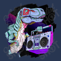 T Rex Dinosaur Stereo Techno Tyrannosaurus Rex Dj Music Mens Funny Men Denim Jacket | Artistshot