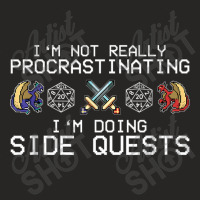 I'm Not Procrastinating I'm Doing Side Quests Rpg Dragons Animations C Ladies Fitted T-shirt | Artistshot