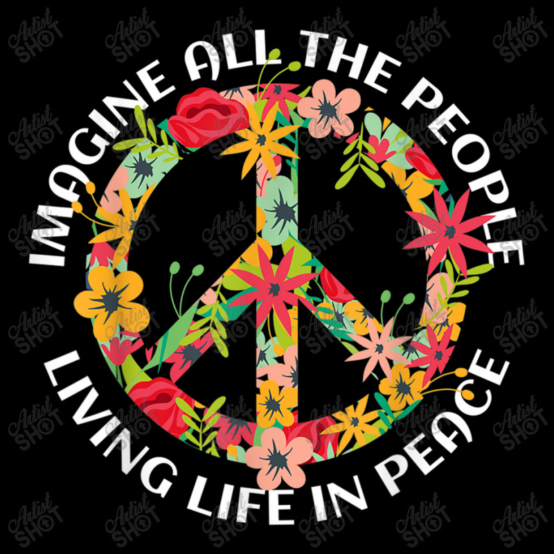 Imagine All The People Living Life In Peace Art Maternity Scoop Neck T-shirt by HailieDesign | Artistshot