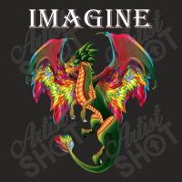 Imagine Being A Dragon Breathing Fire Magical Wings Boys Men Poster Ladies Fitted T-shirt | Artistshot