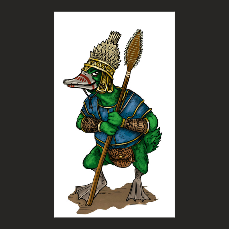 Duck Tribal Warrior Ladies Fitted T-Shirt by Jose-Rodriguez | Artistshot