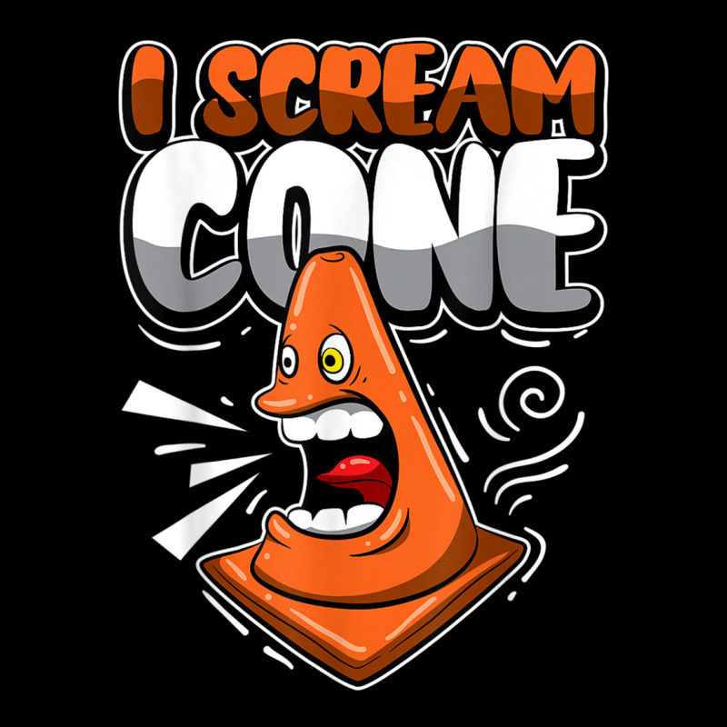 Funny Ice Cream Pun Orange Traffic Cone Word Play T Shirt Maternity ...