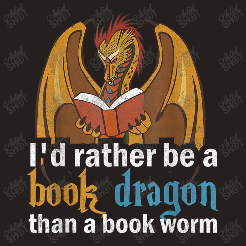 I'd Rather Be A Book Dragon Than A Book Worm Retro Tank Top by HailieDesign | Artistshot