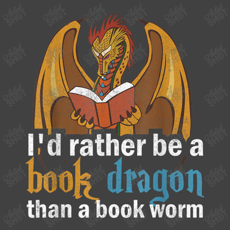 I'd Rather Be A Book Dragon Than A Book Worm Retro Vintage T-Shirt by HailieDesign | Artistshot