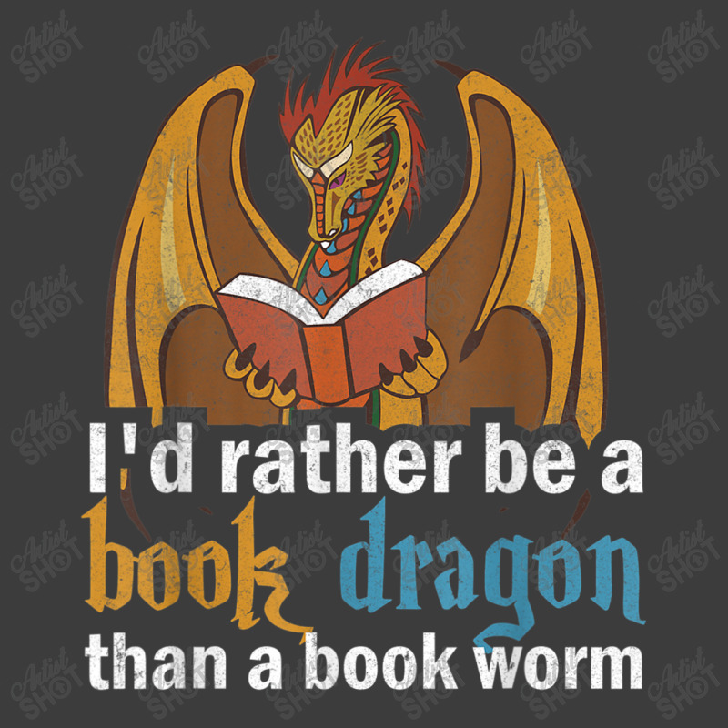 I'd Rather Be A Book Dragon Than A Book Worm Retro Men's Polo Shirt by HailieDesign | Artistshot