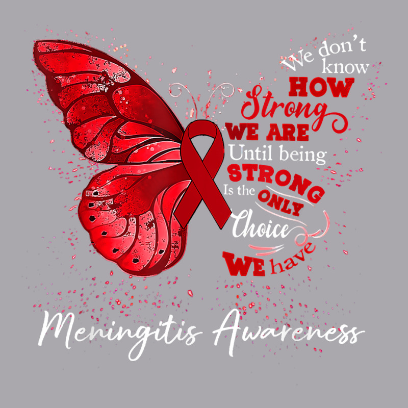 Womens Meningitis Awareness Burgundy Ribbon Butterfly T Shirt Youth 3/4 Sleeve by pickengtwrentv | Artistshot