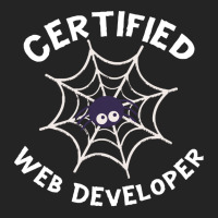 Halloween T  Shirt Certified Web Developer Halloween Spider In Web Tec 3/4 Sleeve Shirt | Artistshot