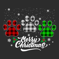 Merry Christmas Buffalo Plaid Shirt Red White Green Dog Paws Long Slee Exclusive T-shirt | Artistshot