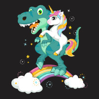 Unicorn Riding T  Shirt Unicorn Riding T Rex Dinosaur Boys Girls T  Sh T-shirt | Artistshot