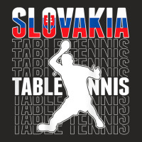 Slovakia Table Tennis Fans Jersey Slovak Flag Ping Pong T Shirt Ladies Fitted T-shirt | Artistshot