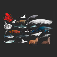 Sea Creatures Collection, Fish Shark Whale Moonfish Fish Motif T Shirt Printed Hat | Artistshot