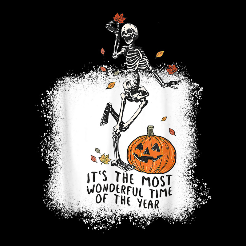 Spooky Dance Skeleton Most Wonderfull Time Halloween Pumpkin T Shirt Cropped Hoodie by pickengtwrentv | Artistshot