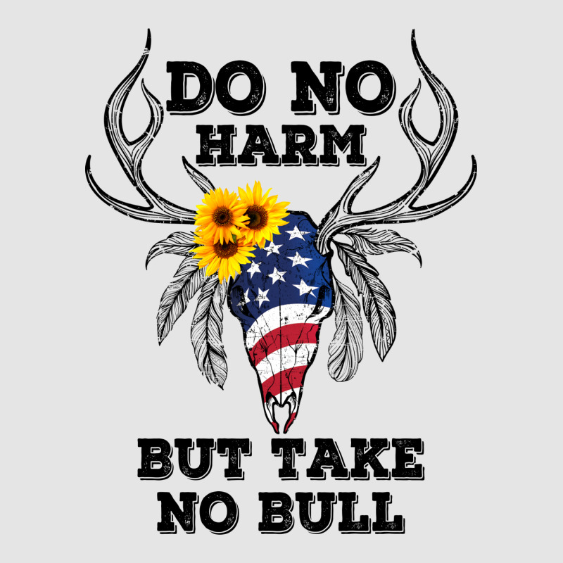 Do No Harm But Take No Bull American Skull For Light Exclusive T-shirt by autlu2024 | Artistshot