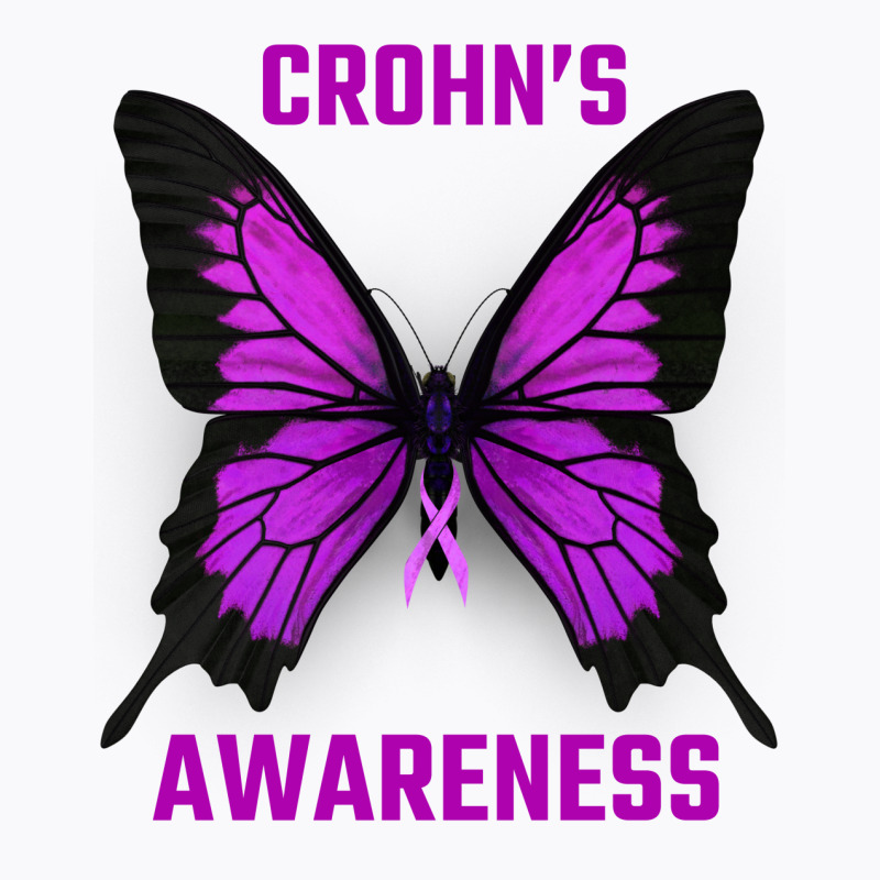 Crohn's Awareness Butterfly T-Shirt by autlu2024 | Artistshot