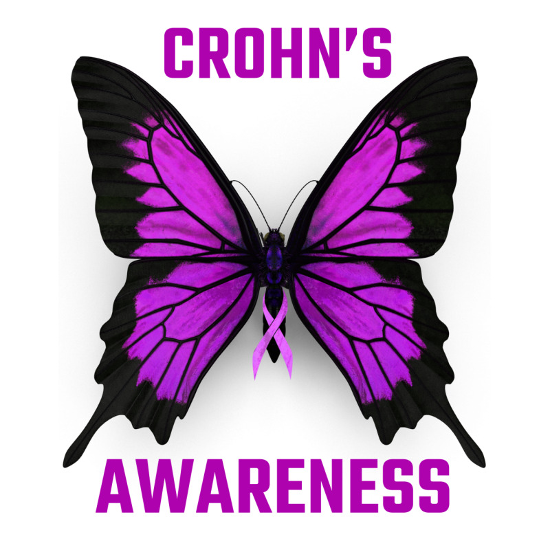 Crohn's Awareness Butterfly Zipper Hoodie by autlu2024 | Artistshot