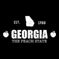 Georgia The Peach State Used Look T Shirt Baby Bibs | Artistshot