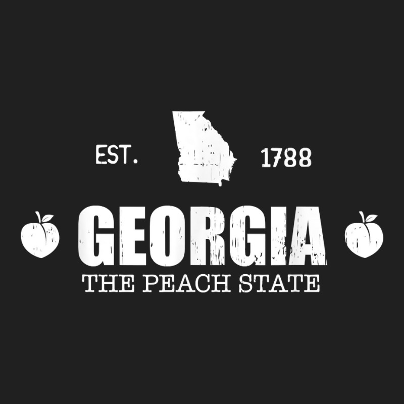 Georgia The Peach State Used Look T Shirt Ladies Polo Shirt by dewresowashg | Artistshot