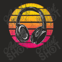 Womens Synthwave Retro 1990s Music Lover Headphones Vaporwave Music Me Ladies Fitted T-shirt | Artistshot