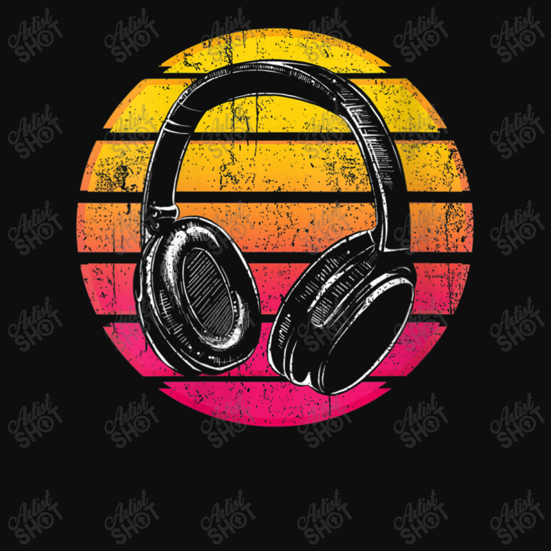 Womens Synthwave Retro 1990s Music Lover Headphones Vaporwave Music Me Crop Top by FrederickDesign | Artistshot