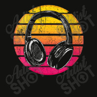 Womens Synthwave Retro 1990s Music Lover Headphones Vaporwave Music Me Scorecard Crop Tee | Artistshot