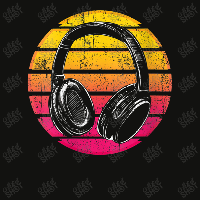 Womens Synthwave Retro 1990s Music Lover Headphones Vaporwave Music Me Scorecard Crop Tee by FrederickDesign | Artistshot