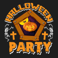 Halloween T  Shirt Funny Halloween Party Skeletons Pumpkin Frame Costu Classic T-shirt | Artistshot