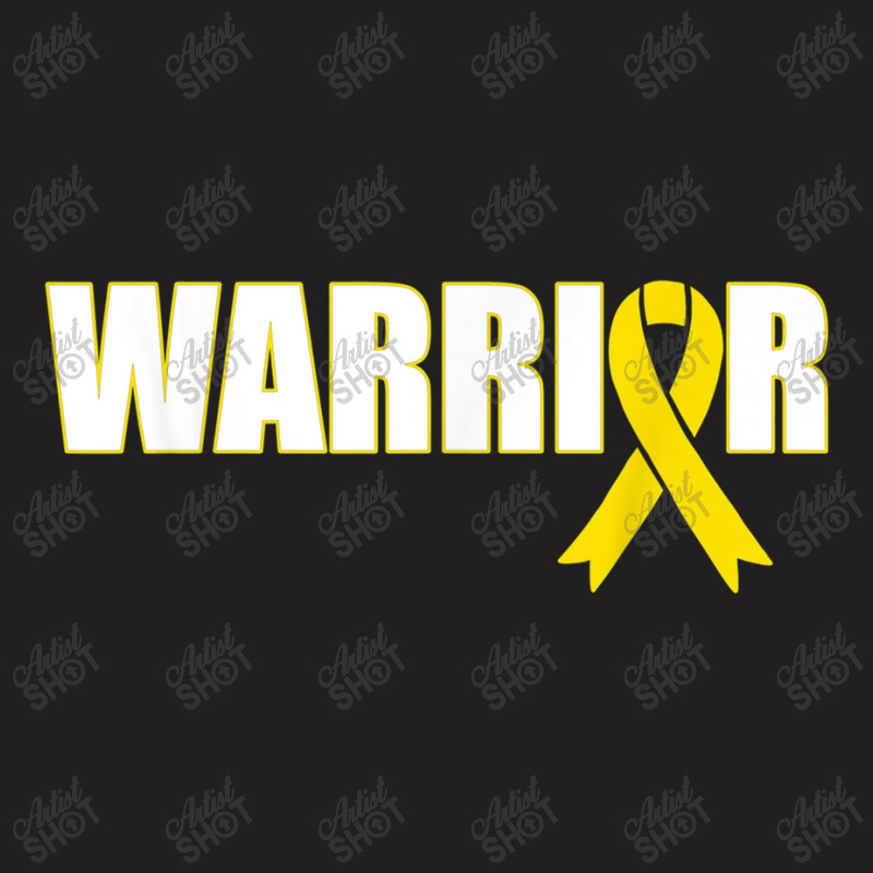 Bone Cancer Warrior Sarcoma Yellow Ribbon T-shirt | Artistshot