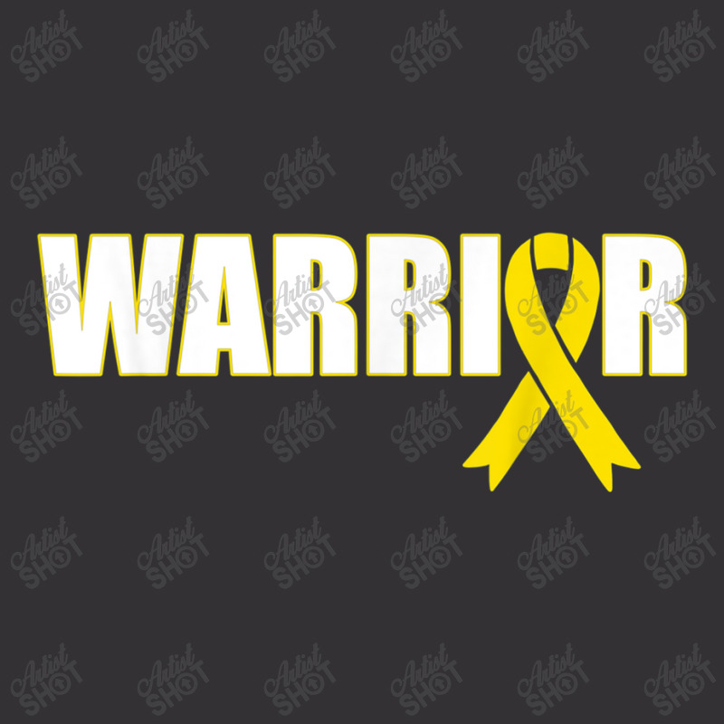 Bone Cancer Warrior Sarcoma Yellow Ribbon Vintage Hoodie And Short Set | Artistshot