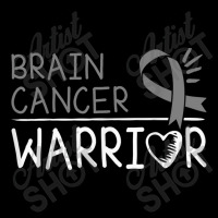 Brain Cancer Warrior Gray Awareness Ribbon Pocket T-shirt | Artistshot