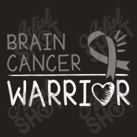 Brain Cancer Warrior Gray Awareness Ribbon Tank Top | Artistshot