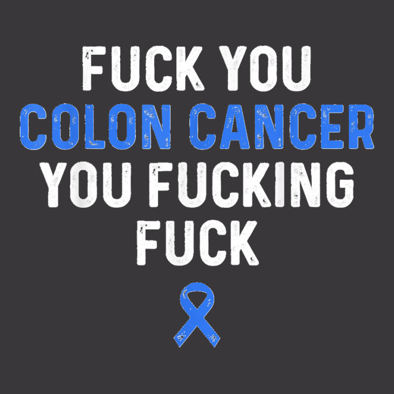 Fuck Colon Cancer Funny Awareness Blue Ribbon Women & Men Ladies Curvy T-Shirt by WirtzRichard | Artistshot