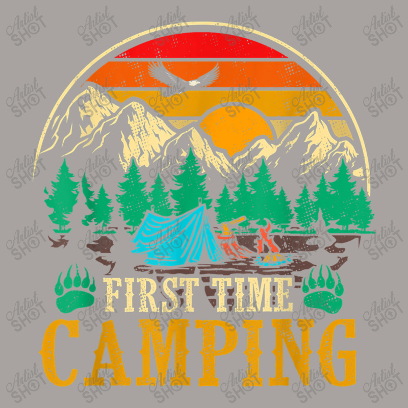 First Time Camping Funny Camper Lover Gift Racerback Tank by HailieDesign | Artistshot