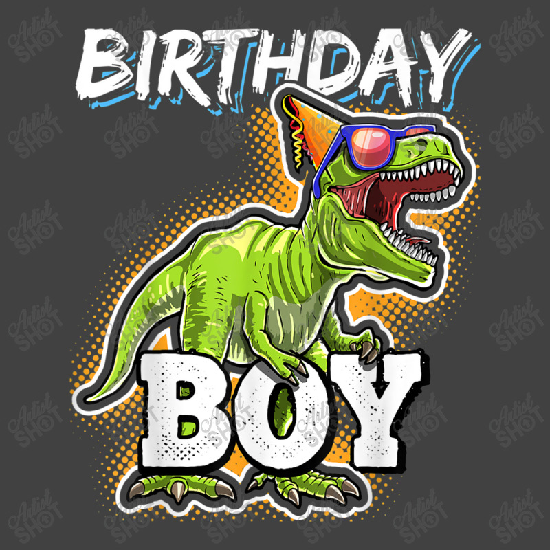 Birthday Boy T Rex Dinosaur Party Gift For Boys Funny Gifts Men Vintage T-shirt | Artistshot