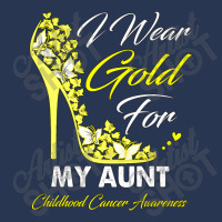 Butterfly I Wear Gold For My Aunt Childhood Cancer Warrior Ladies Denim Jacket | Artistshot