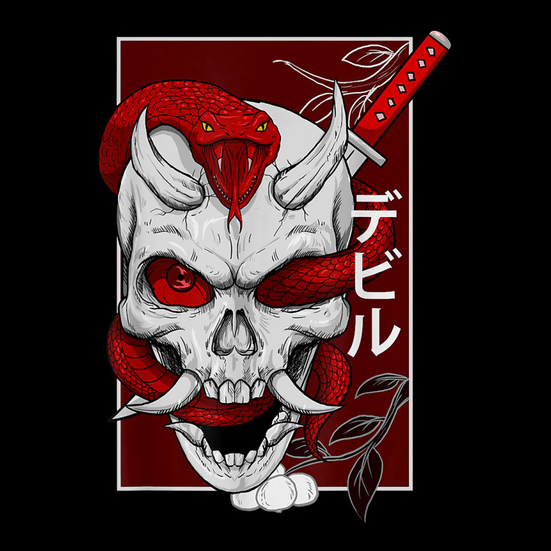 Japanese Demon Face Skull Devil With Snake Katana Nippon Art T Shirt Men's 3/4 Sleeve Pajama Set by vorgasofaguiarb | Artistshot