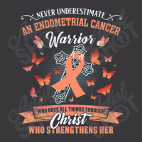 Never Underestimate Endometrial Cancer Awareness Fighter Christ Ladies Curvy T-shirt | Artistshot