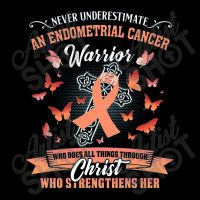 Never Underestimate Endometrial Cancer Awareness Fighter Christ Maternity Scoop Neck T-shirt | Artistshot