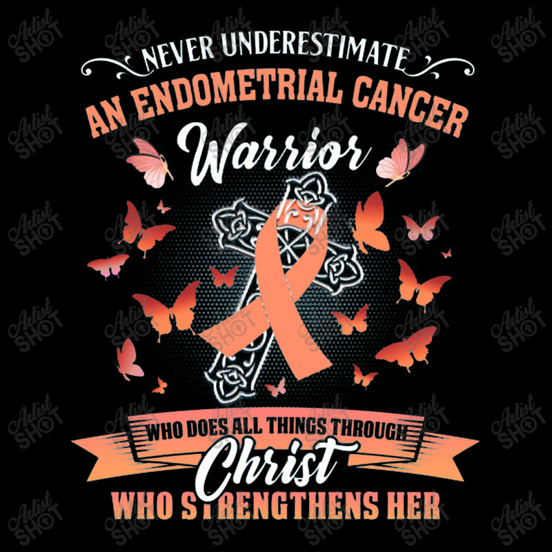 Never Underestimate Endometrial Cancer Awareness Fighter Christ Maternity Scoop Neck T-shirt by zaenalmaza | Artistshot