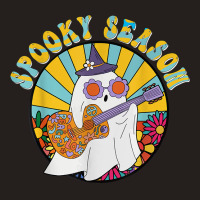 Spooky Season Peace Love Ghost Play Guitar For Halloween T Shirt Tank Top | Artistshot