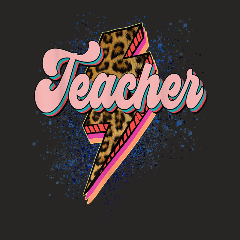 Leopard Teacher Shirt Teacher Lightning Bolt Back To School T Shirt Ladies Fitted T-Shirt by sindtnojoesphi | Artistshot