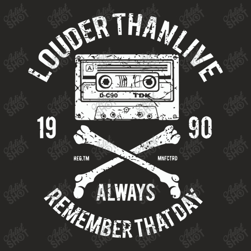 Louder Than Live Tape Cassette Ladies Fitted T-Shirt by bungamekkar | Artistshot