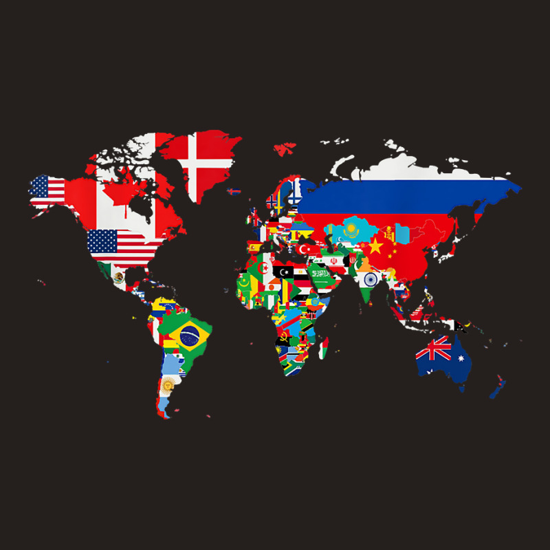 International World Flags T Shirt Flags World Map For Kids T Shirt Tank Top | Artistshot