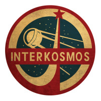 Vintage Interkosmos Space Program Sputnik Satellite V-neck Tee | Artistshot