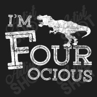 4th Birthday 4 Year Old Boy Four-ocious Dinosaur Gift Party Gifts Men Classic T-shirt | Artistshot