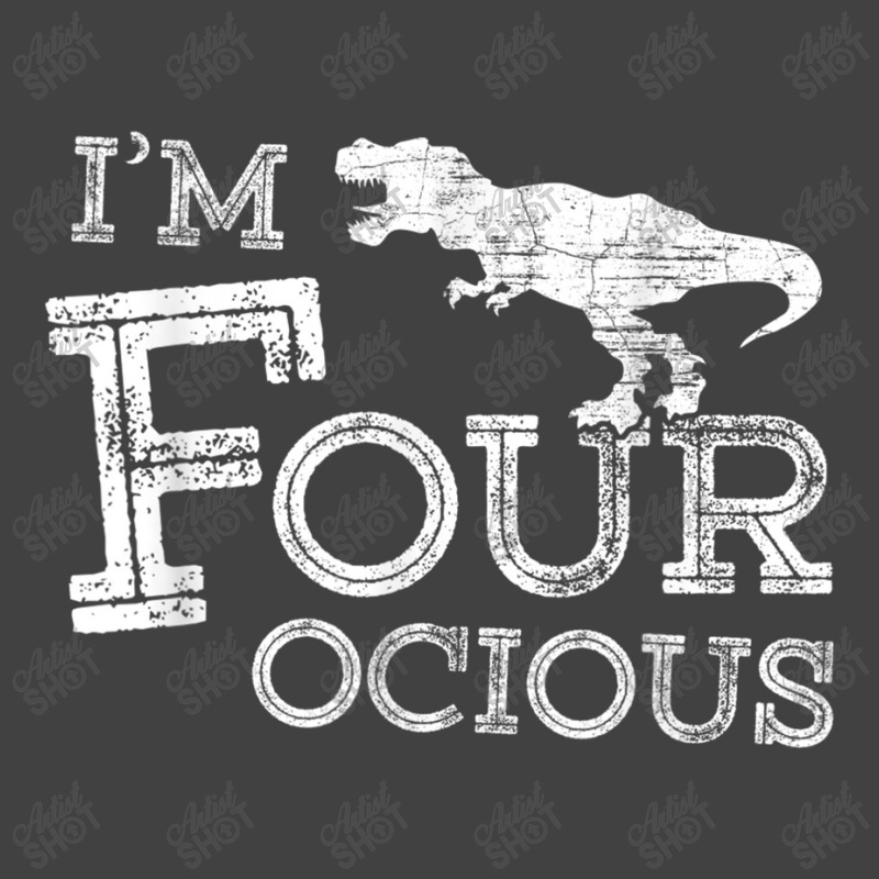 4th Birthday 4 Year Old Boy Four-ocious Dinosaur Gift Party Gifts Men Vintage T-shirt | Artistshot