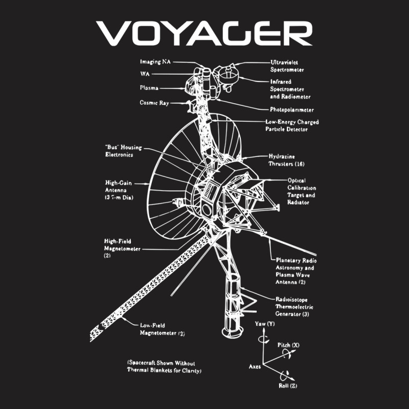 Voyager Program White Ink T-shirt | Artistshot