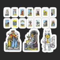 Tarot Card Sticker Set Major Arcana The Hermit Eleven Piece Pack 45474 Printed Hat | Artistshot