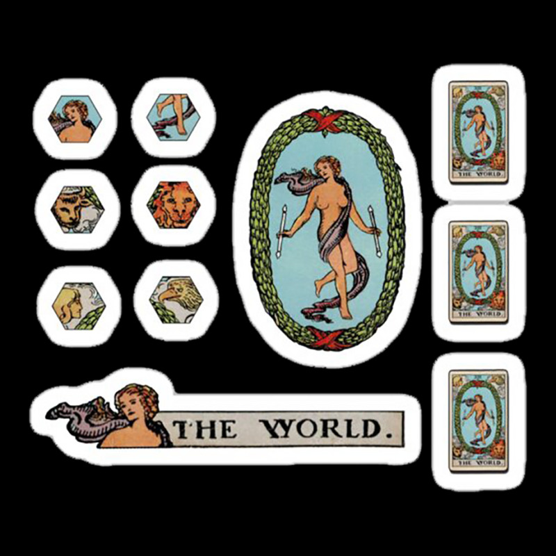 Tarot Card Sticker Set Wands Suite 18 Piece Pack 43587493 Pocket T-shirt | Artistshot