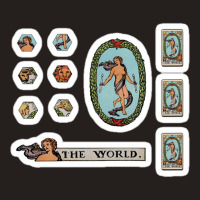 Tarot Card Sticker Set Wands Suite 18 Piece Pack 43587493 Tank Top | Artistshot