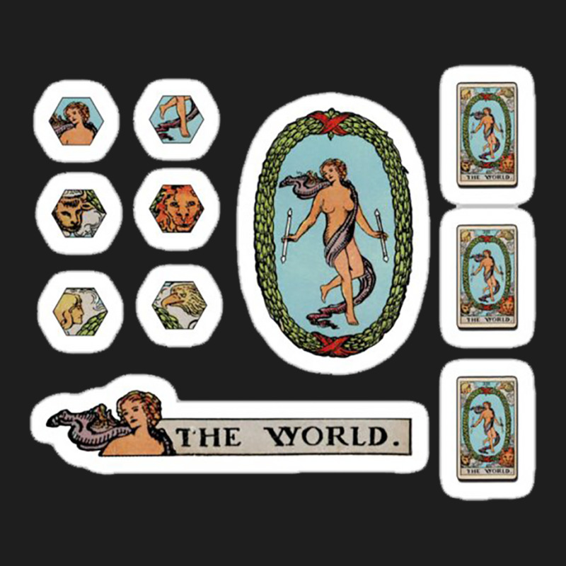 Tarot Card Sticker Set Wands Suite 18 Piece Pack 43587493 Classic T-shirt | Artistshot